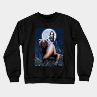 Grizzly Girl Graphic Design Crewneck Sweatshirt